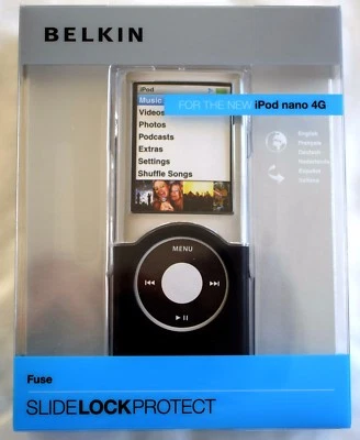 Belkin Black / Transparent Slide Lock Case for Apple the iPod Nano 4G / 4th Gen - Image 1 of 3