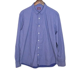 UNTUCKit Camicia manica lunga con bottoni fantasia 100% cotone blu uomo XL - Foto 1 di 8