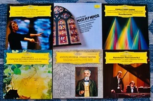 6 DEUTSCHE GRAMMOPHON Classical Albums~Sibelius~Barenboim~Bruckner~Karajan - Imagen 1 de 2