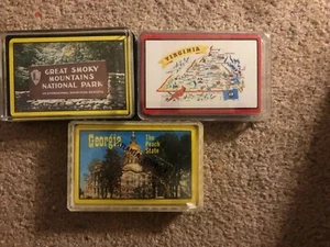 Vintage Souvenir Playing Cards New Sealed Great Smokey Mnt Georgia Virginia - Picture 1 of 3