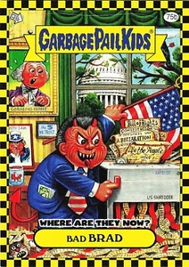 GPK Garbage Pail Kids 2010 Flashback Series 1 Yellow Card 75b Bad Brad - Picture 1 of 3