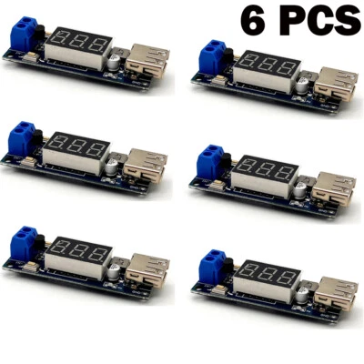 Cargador USB DC 4.5-40V-5V 2A DC-DC reductor Buck convertidor voltímetro módulo 6X Foto 1 de 4