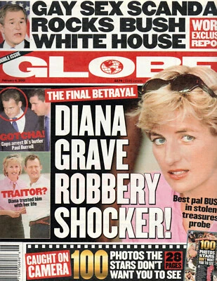 GLOBE Magazine Feb. 6 2001 Princess Diana 100 Photos Stars Don't Want You to See - Image 1 of 2
