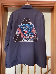 Autentica ""Giacca da allenatore strappata"" blu navy ricamata testa di tigre XL Soho - Foto 1 di 12