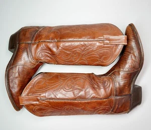 Dan Post Womens DP2461 Brown Leather Teju Lizard Western Cowgirl Boots 8.5M - Picture 1 of 15