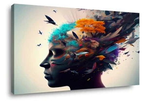 Bilder auf Leinwand Gesicht 80 x 60cm 4050 - Bild 1 von 1
