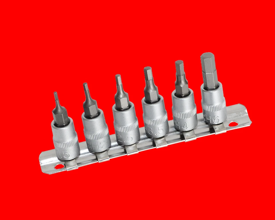 6 tlg. Innensechskant 1/4" Stecknuss Satz 1.5 - 6 mm Für Inbus Schraube BGS 5151 - Bild 1 von 1