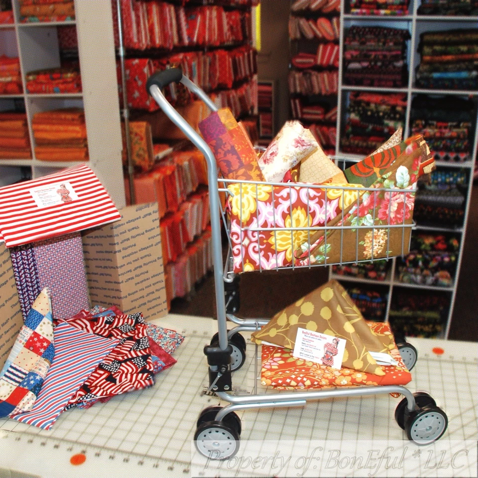 BonEful Fabric 100% COTTON QUILT BOX Scrap VTG Fall Color Flower Leaf Patchwork - Image 1 of 4