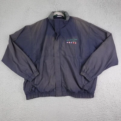 Chaqueta cortavientos vintage USS John C Stennis CVN para hombre XL azul cremallera completa azul marino Foto 1 de 4