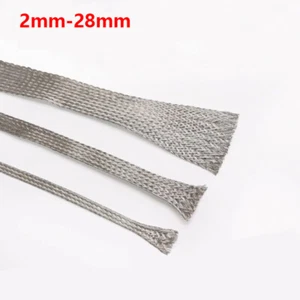 Shielded Copper Braided Expandable Sleeve Cable Wire Sheath Mesh Loom 2mm-28mm - Picture 1 of 12