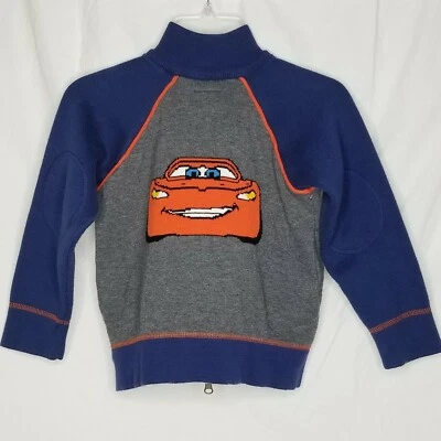 Suéter con Cremallera Completa Disney Store Niños Coches Rayo McQueen Talla 4 XS Gris Azul Foto 1 de 4