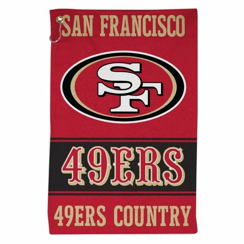 SAN FRANCISCO 49ERS  ALL PURPOSE GOLF TAILGATE TOWEL 16"X25" HOOK AND GROMMET Cover