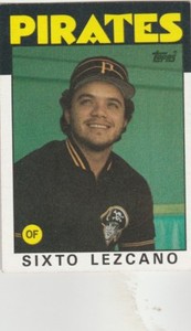 FREE SHIPPING-MINT-1986 TOPPS #278 SIXTO LEZCANO PIRATES