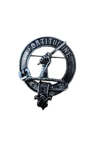 MacRae Clan Crest Pewter Cap Badge Brooch - Picture 1 of 1