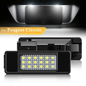 For Peugeot 1007 Citroen C2 C3 C4 C5 C6 C8 LED License Number Plate Light 2x - Picture 1 of 7