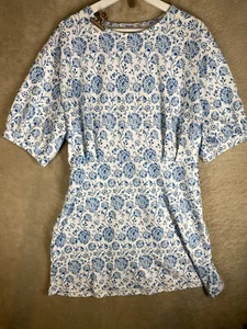 Valleygirl Casual Dress Size XL Womens Blue Floral Long Sleeve - Picture 1 of 10