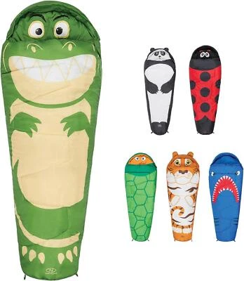 Highlander Kids Creature Mummy Sleeping Bag Crocodile + Backpack Sack SB230Y-MD - Image 1 of 4