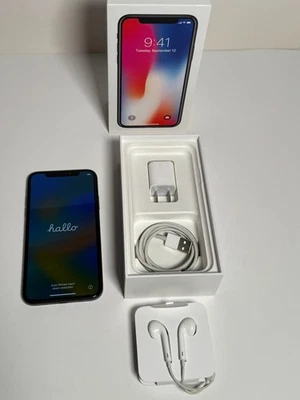 Apple iPhone X - 64 GB - Gris espacial (Desbloqueado). A1865. con caja original + acceso. EX! Foto 1 de 4