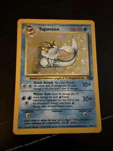 Tarjeta holográfica Pokémon Vaporeon TCG 1999 12/64 - Imagen 1 de 10