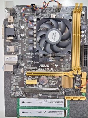 Bundle motherboard ASUS A88XM-E + CPU AMD A10-7800 + dissipatore + 16GB RAM DDR3 - Immagine 1 di 3
