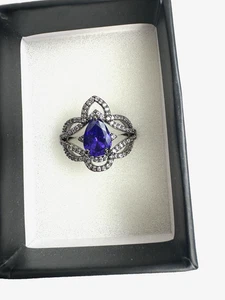 Anillo Bomb Party Talla 9 Piedra Púrpura Colección Reign Villain Glam Bling Con Caja - Imagen 1 de 14