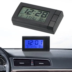 Auto Watch Thermometer Temperature LCD Display Clock for Car Dashboard - Picture 1 of 11