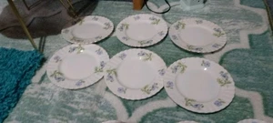 richmond Bone China Side Plates Blue Poppy X 6 And 4 Saucers - Picture 1 of 5