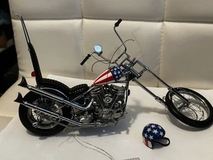 Franklin Mint Easy Rider Captain America Chopper with Helmet *Read Description* - Picture 1 of 8