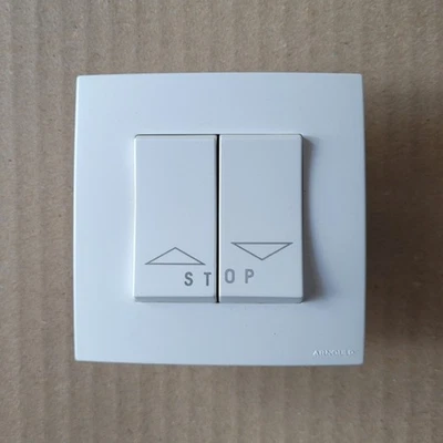 1 double Poussoir + STOP Volet Roulant - Blanc - ESPACE LUMIERE - ARNOULD 60521 - Photo 1/3