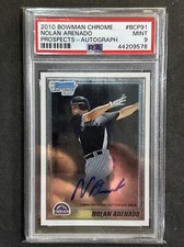 NOLAN ARENADO 2010 BOWMAN CHROME PROSPECTS AUTO AUTOGRAPH ROOKIE RC PSA 9 MINT