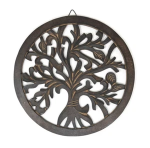 Wood Wall Hanging TREE OF LIFE 12" approx - Picture 1 of 1