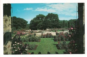 BOERNER BOTANICAL ROSE GARDEN Whitnall  Hales Corners WISCONSIN Postcard 1957 - Picture 1 of 2
