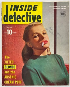 Inside Detective Magazine, February 1947, Vintage True Crime Stories, Pulp - Picture 1 of 5