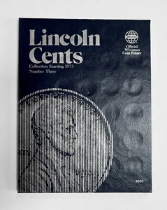Lincoln Cents Coin Collection with Book Starting 1975 Whitman Number Three #9033 - Picture 1 of 8