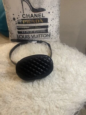 Belt Bag Black Adjustable Strap Waist Bag Fanny Pack Crossbody Quilted Purse New - Image 1 of 4