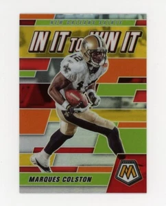 Panini Mosaic 2021 Marques Colston Sp IN IT TO WIN IT PLATA PRIZM #WIN11 Saints - Imagen 1 de 2