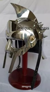 Medieval Roman Gladiator Armor Movie Replica Spartan Knight Helmet With Stand - Picture 1 of 6