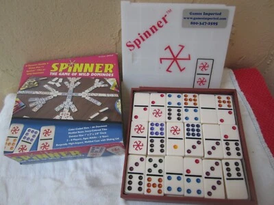 Vintage Spinner Dominoes Game Color Dot Tiles The Game of Wild Dominoes Complete - Image 1 of 4