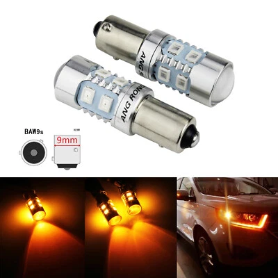 2x For Volvo V60 V40 XC90 Jaguar XF BAW9s HY21W LED Turn Signal Side Light Bulbs - Image 1 of 4