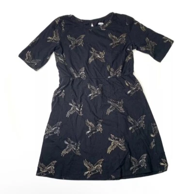 Old Navy Pegasus Dress Girl Small S 6-7 Black 3/4 Sleeve - Image 1 of 3