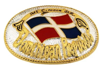 多米尼加共和国国旗皮带扣多米尼加国家父亲周年纪念日 — 第 1/4 张图片