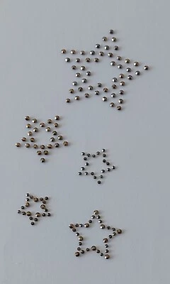 Hotfix Strass Bügelbild Motiv 5 Sterne Glasstrass Applikation zum aufbügeln  - Bild 1 von 4