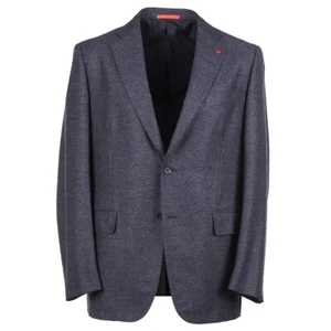 Isaia Extra-Slim Charcoal Soft Woven Wool-Cashmere Sport Coat 44R (Eu 54) NWT - Picture 1 of 10