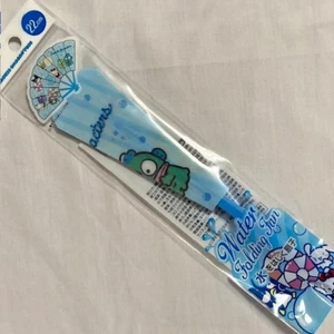 Sanrio Personaggi Hello Kitty Pochacco Ventilatore Pieghevole a Mano Idrorepellente GIAPPONE - Foto 1 di 4