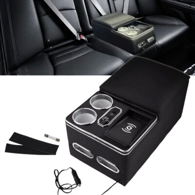 Upgraded 7Color Bench Seat Center Console Armrest w/Cup Holder/Wireless Charging - Imagem 1 de 4