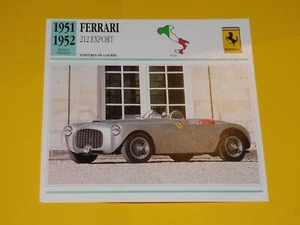 Enchufe Coche - Ferrari 212 Export - 1951-1952 - De 1991-14 CM X 14CM - Imagen 1 de 1