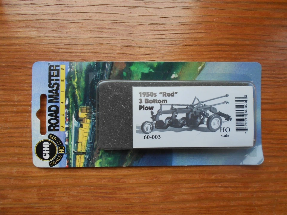 GHQ ROADMASTER SERIES 1950's RED 3 BOTTOM PLOW HO SCALE #60-003 - Image 1 of 2