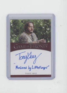 JUEGO DE TRONOS HIERRO AUTÓGRAFO INSCRIPCIÓN TONY WAY DONTOS HOLLARD FIRMADO - Imagen 1 de 1