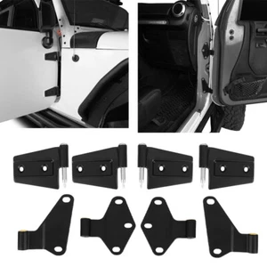  Hooke Road 16PCS Door Black Steel Hinge Replaced Kit For Jeep Wrangler JK 07-18 - Bild 1 von 12