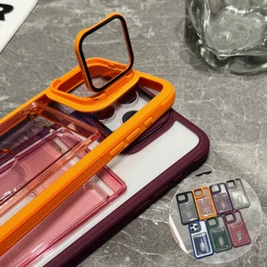 Cover Custodia Con Porta Schede Per iPhone 15 14 13 Pro Max 12 11 Stand Slot Ibrido - Foto 1 di 24